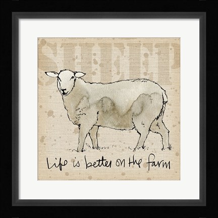 Framed Farm Life IV Print