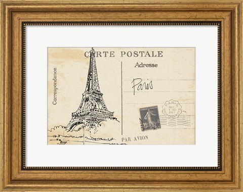 Framed Postcard Sketches IV v2 Print