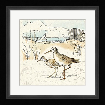 Framed Coastal Breeze IX Print