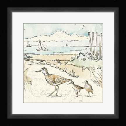 Framed Coastal Breeze XII Print