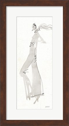 Framed La Fashion III Gray Print