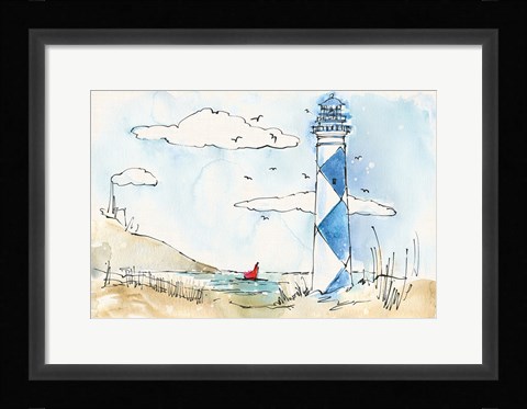 Framed Coastal Life VIII Print