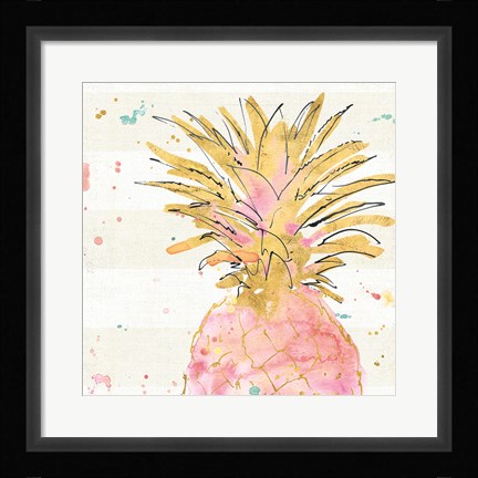 Framed Flamingo Fever V Print
