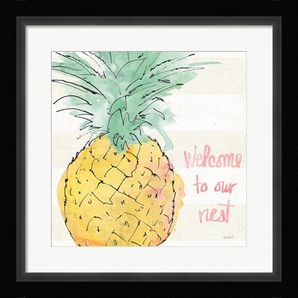 Framed Flamingo Fever VI no Splatter Print