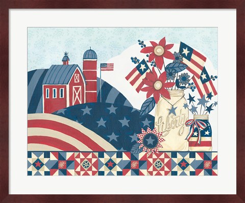 Framed American Country I Print