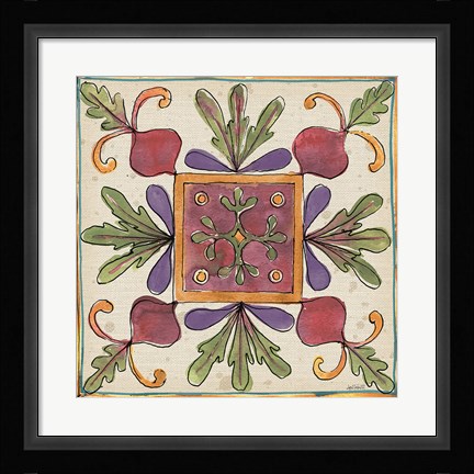Framed Farmers Feast Tiles II Print