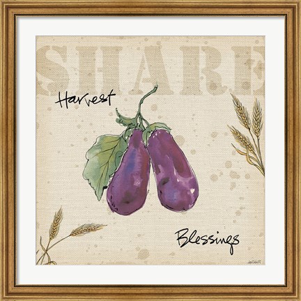 Framed Farmers Feast  Harvest III Print