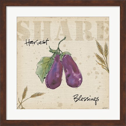 Framed Farmers Feast  Harvest III Print