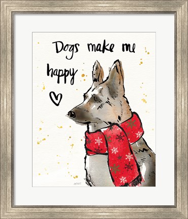 Framed Strike a Paws VIII Christmas Print