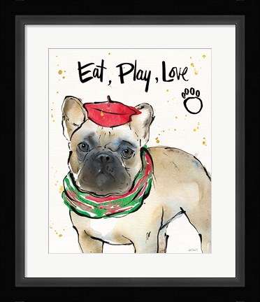Framed Strike a Paws VI Christmas Print