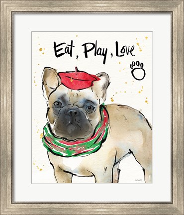 Framed Strike a Paws VI Christmas Print