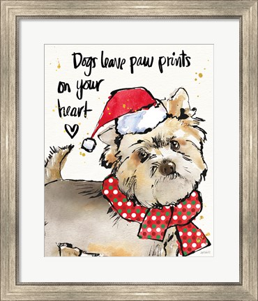 Framed Strike a Paws VII Christmas Print