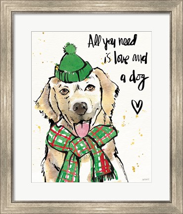 Framed Strike a Paws V Christmas Print