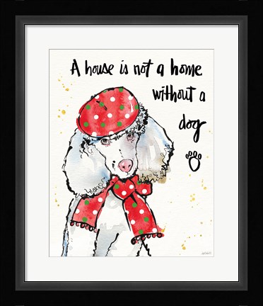 Framed Strike a Paws III Christmas Print