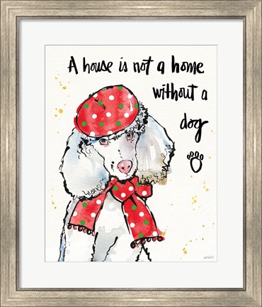Framed Strike a Paws III Christmas Print