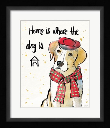 Framed Strike a Paws II Christmas Print