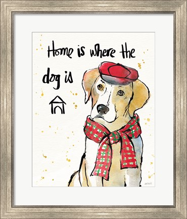 Framed Strike a Paws II Christmas Print