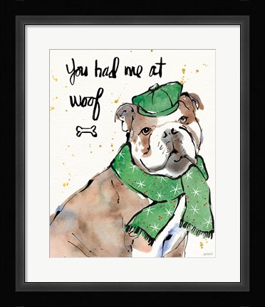 Framed Strike a Paws I Christmas Print