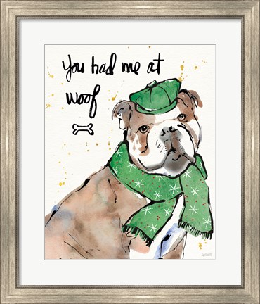 Framed Strike a Paws I Christmas Print