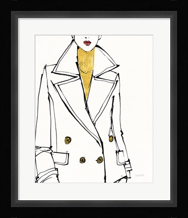 Framed Fashion Strokes I no Splatter Print