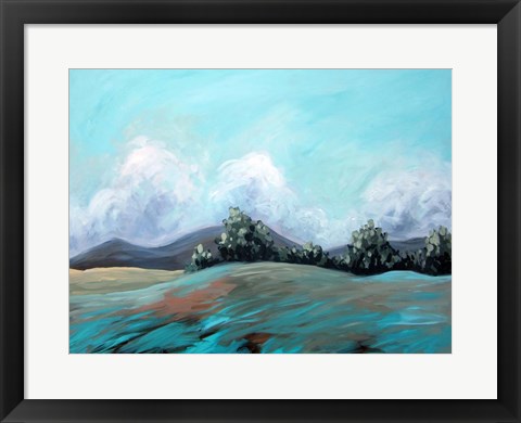 Framed Turquoise Landscape Print