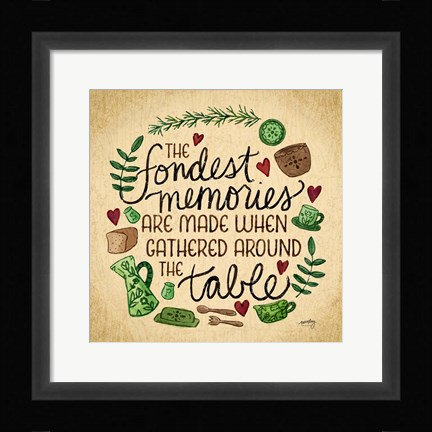 Framed Kitchen Memories II (Fondest memories) Print