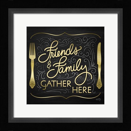 Framed Gather Here I (Friends Family) Print