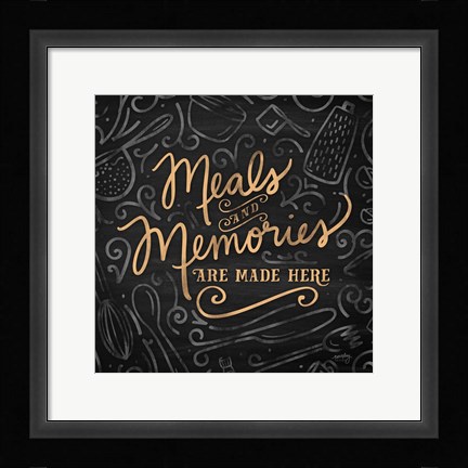 Framed Gather Here II (Meal Memories) Print