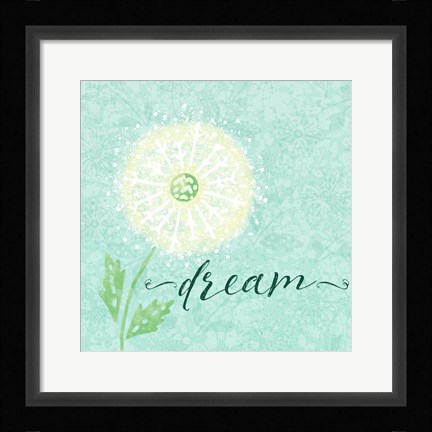Framed Dandelion Wishes I Print