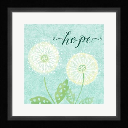 Framed Dandelion Wishes II Print