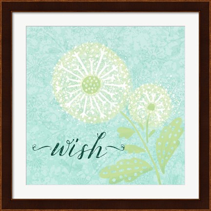 Framed Dandelion Wishes III Print