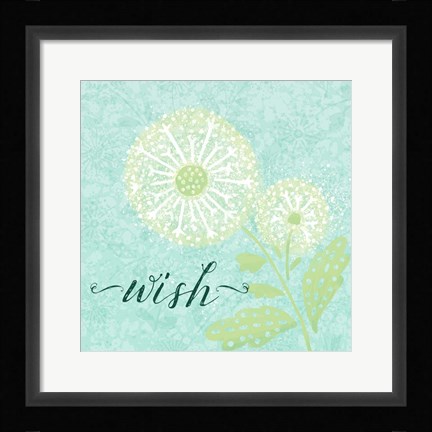 Framed Dandelion Wishes III Print