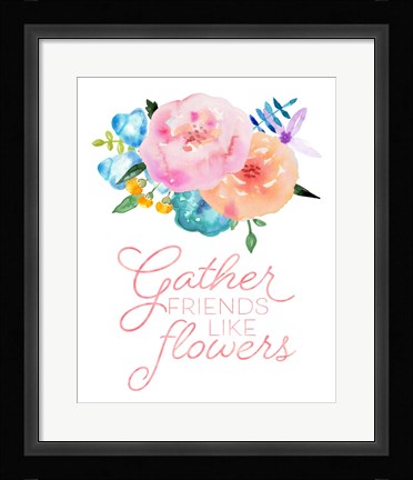 Framed Flowers in Full Bloom I Print