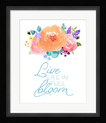 Framed Flowers in Full Bloom II Print