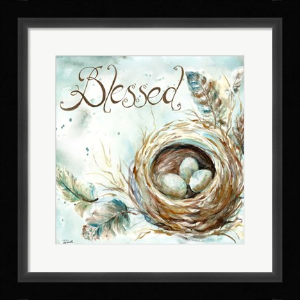 Framed Nest Blessed Print