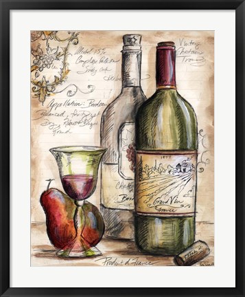 Framed Vintner's Journal Sketch I Print