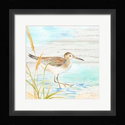 Framed Sandpiper Beach I Print