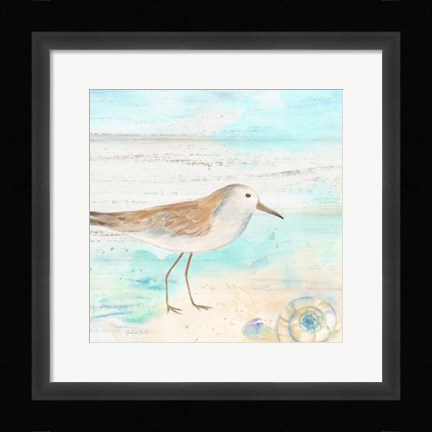 Framed Sandpiper Beach III Print