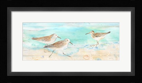 Framed Sandpiper Beach Panel Print