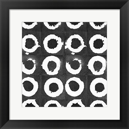 Framed Watermark Black and White I Print
