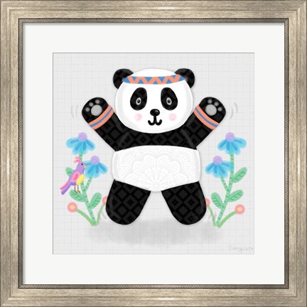 Framed Tumbling Pandas III Print