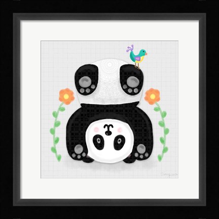 Framed Tumbling Pandas IV Print