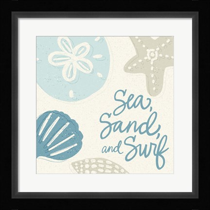 Framed Walk on the Beach I Print