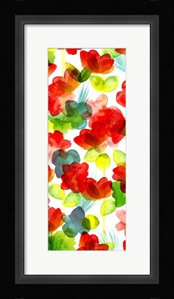 Framed Tropical Floral Panel I Print