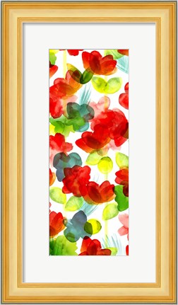 Framed Tropical Floral Panel I Print