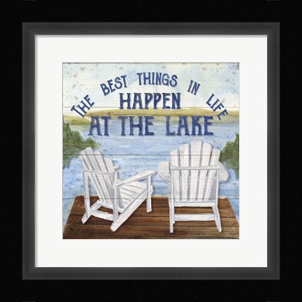 Framed Lake Living I (best things) Print