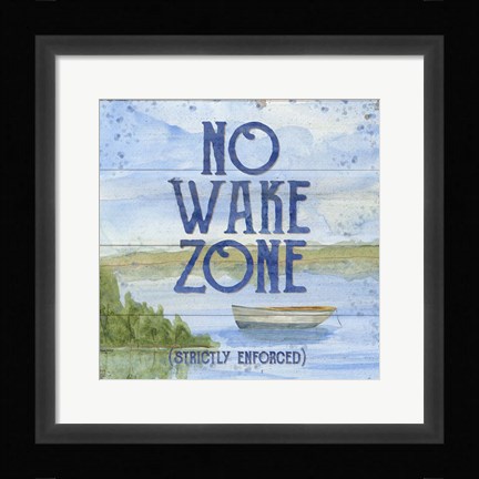 Framed Lake Living II (no wake zone) Print