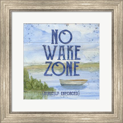 Framed Lake Living II (no wake zone) Print