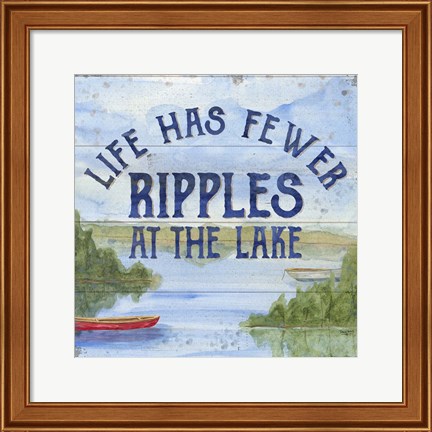 Framed Lake Living IV (ripples) Print