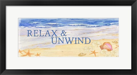 Framed Savor the Sea Panel I Print